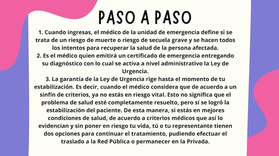 Procedimiento o paso a paso para la Ley de Urgencia - Kineplanet